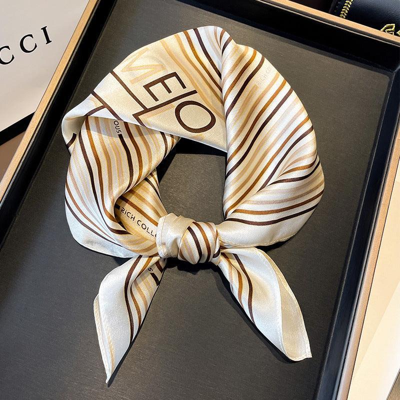Minimalist Stripe 100% mulberry Silk Scarf/Silk head scarf/Silk hair scarf/Silk neck scarf/Mother&