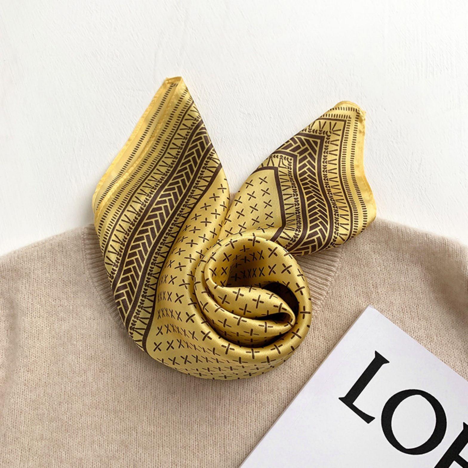 Schal aus 100 % Maulbeerseide/Kopftuch aus Seide/Haarschal aus Seide/Halstuch aus Seide/Muttertagsgeschenke/Taschenaccessoire/Geschenk für Sie/Für den Frühling