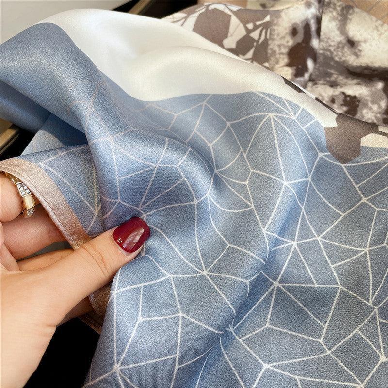 Patchwork Tie-Dye Flower 100% mulberry Silk Scarf/Silk head scarf/Silk hair scarf/Silk neck scarf/Mother&