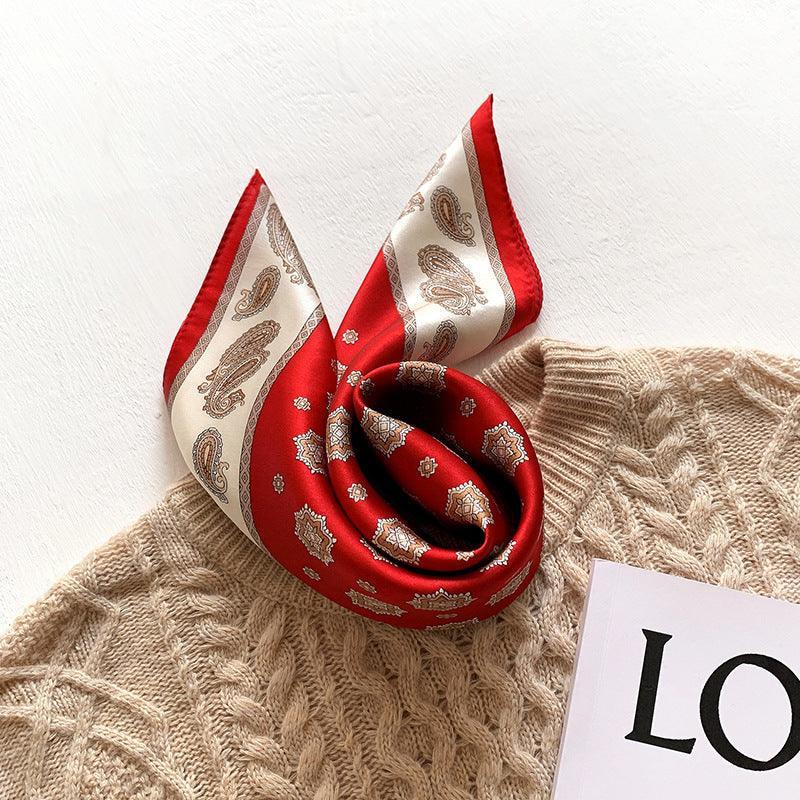 Bohemian gem green 100% mulberry Silk Scarf/Silk head scarf/Silk hair scarf/Silk neck scarf/Mother&