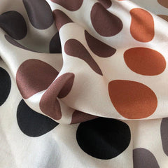 Caramel Polka Dots 100% mulberry Silk Scarf/Silk head scarf/Silk hair scarf/Silk neck scarf/Mother's Day Gifts/Bag Accessory/Gift for her