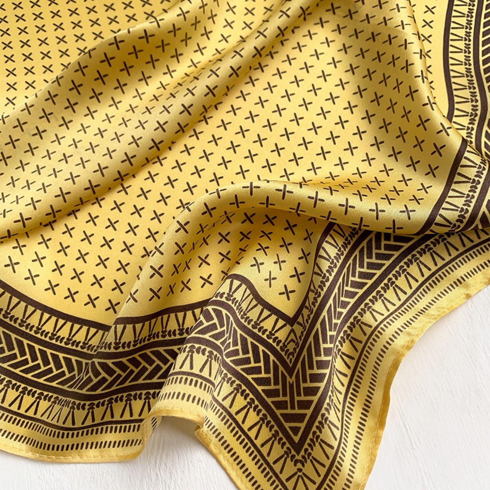 Schal aus 100 % Maulbeerseide/Kopftuch aus Seide/Haarschal aus Seide/Halstuch aus Seide/Muttertagsgeschenke/Taschenaccessoire/Geschenk für Sie/Für den Frühling