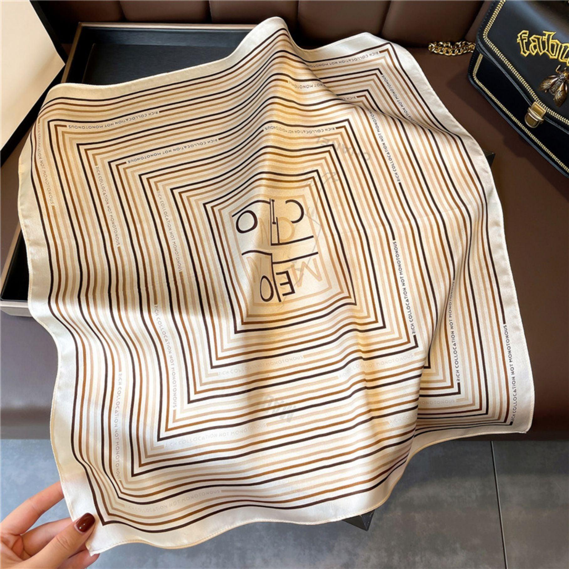 Minimalist Stripe 100% mulberry Silk Scarf/Silk head scarf/Silk hair scarf/Silk neck scarf/Mother&