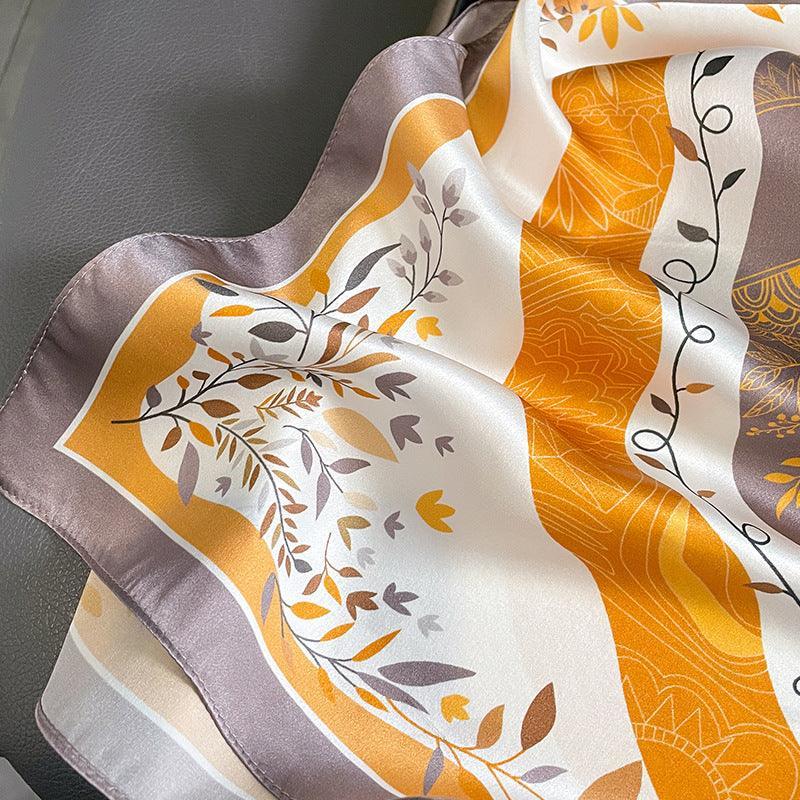 Elchdruck Schal aus 100 % Maulbeerseide/Kopftuch aus Seide/Haarschal aus Seide/Halstuch aus Seide/Muttertagsgeschenke/Taschenaccessoire/Geschenk für Sie