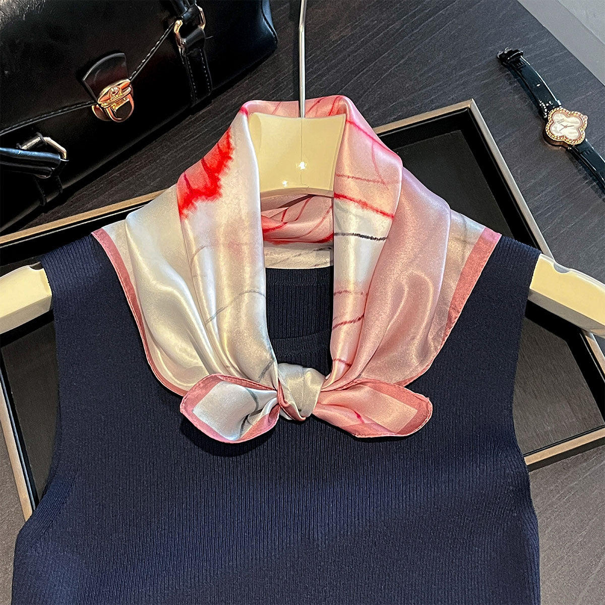 Butterfly Whisper 100% Silk Scarf 53cm – Elegant Giftable Accessory