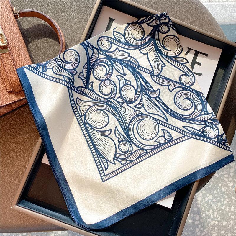 Vintage Boho Prints 100% mulberry Silk Scarf/Silk head scarf/Silk hair scarf/Silk neck scarf/Silk bandana/Bag Accessory/Gift for her