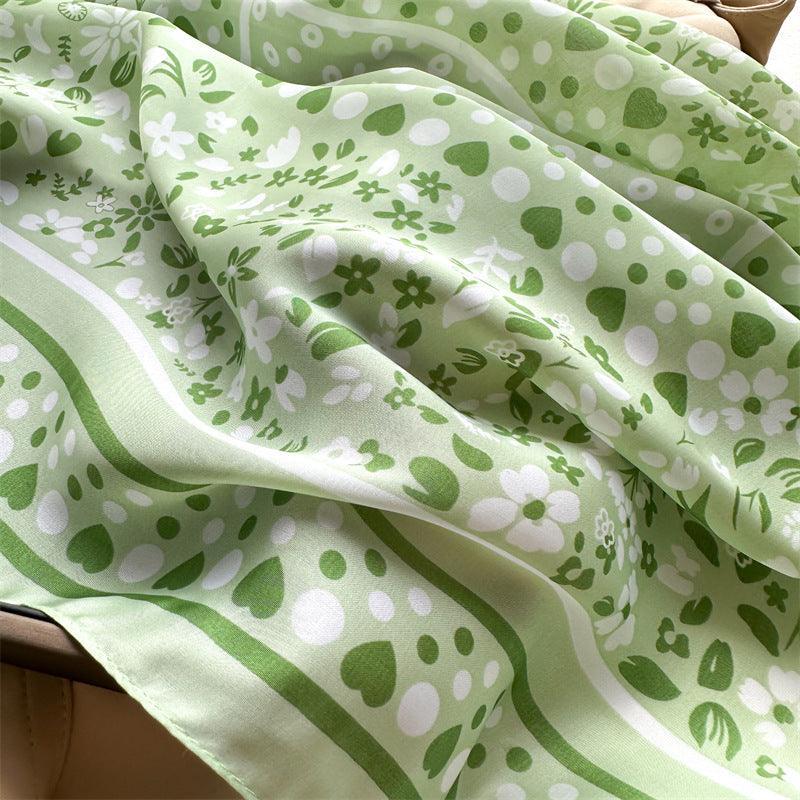 Süßer Polka Dots 70cm quadratischer Schal, strukturierter Seidenschal, Sonnenschutz-Seidenschal, Halstuch, Satinschal, Geschenk