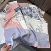 Patchwork Tie-Dye Flower 100% mulberry Silk Scarf/Silk head scarf/Silk hair scarf/Silk neck scarf/Mother's Day Gifts/Bag Accessory/Gift for her