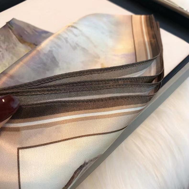 Mauve watercolor 100% mulberry Silk Scarf/Silk head scarf/Silk hair scarf/Silk neck scarf/Mother&