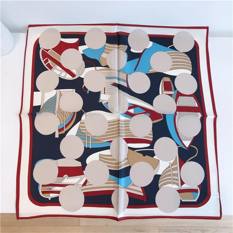 Roter Polka Dot Print Schal aus 100 % Maulbeerseide/Kopftuch aus Seide/Haarschal aus Seide/Halstuch aus Seide/Muttertagsgeschenke/Taschenaccessoire/Geschenk für Sie