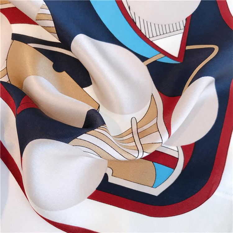 赤い水玉模様のプリント 100% マルベリー シルク スカーフ/シルク ヘッド スカーフ/シルク ヘア スカーフ/シルク ネック スカーフ/母の日のギフト/バッグ アクセサリー/彼女へのギフト