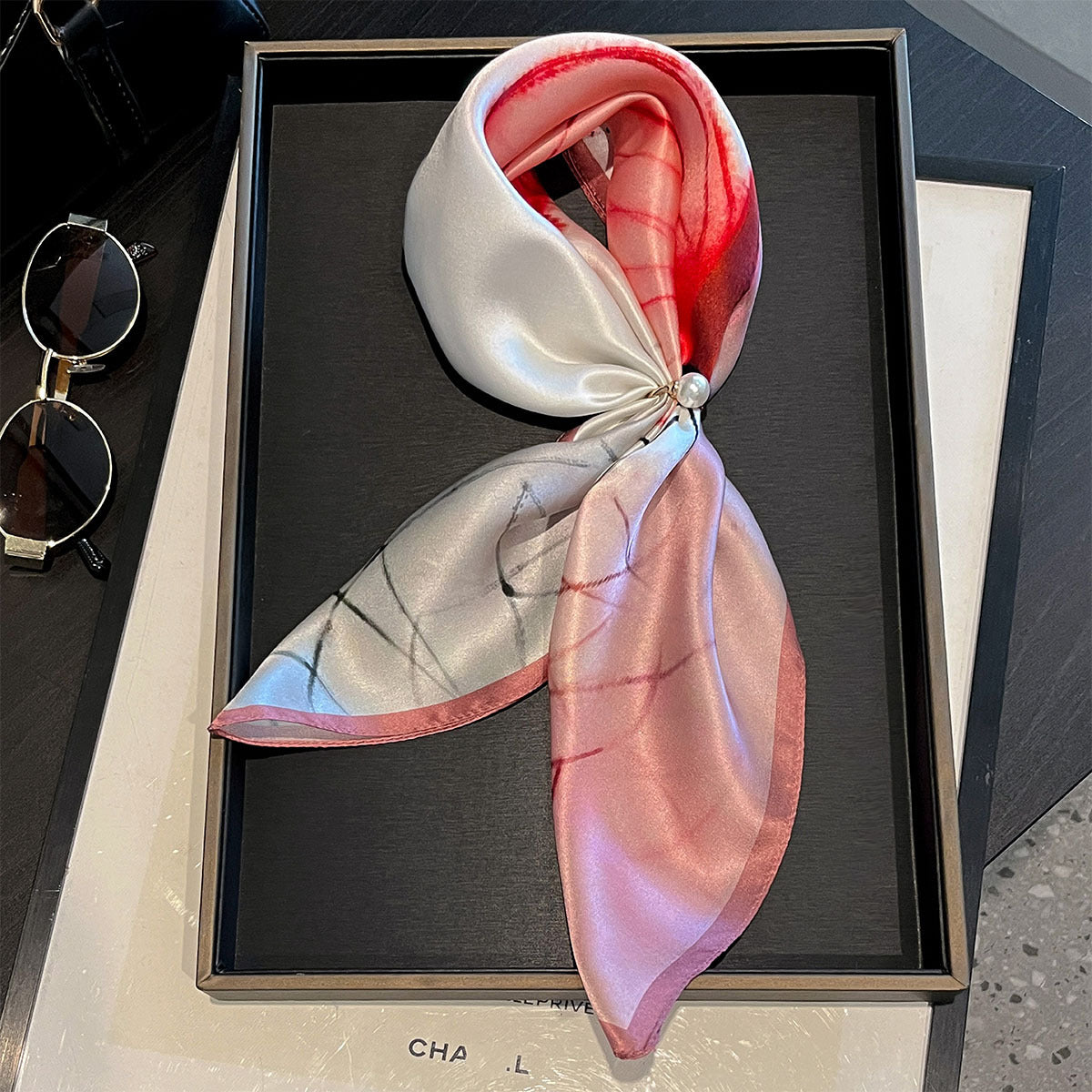 Butterfly Whisper 100% Silk Scarf 53cm – Elegant Giftable Accessory