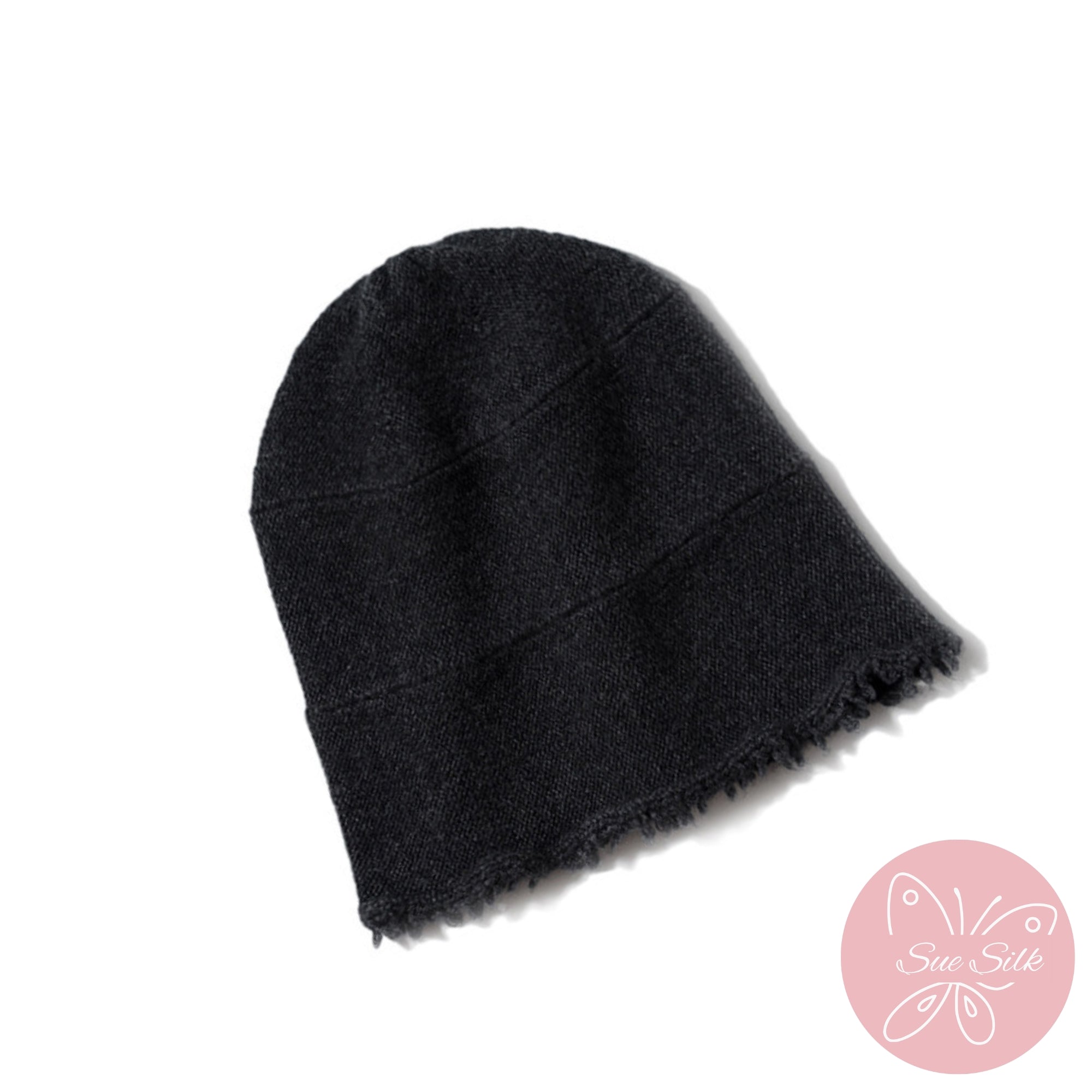 100% Pure Cashmere Knit Bucket Hat – Soft Slouchy Fit, Minimal Everyday Style