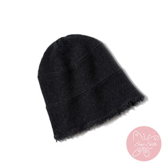 100% Pure Cashmere Knit Bucket Hat – Soft Slouchy Fit, Minimal Everyday Style