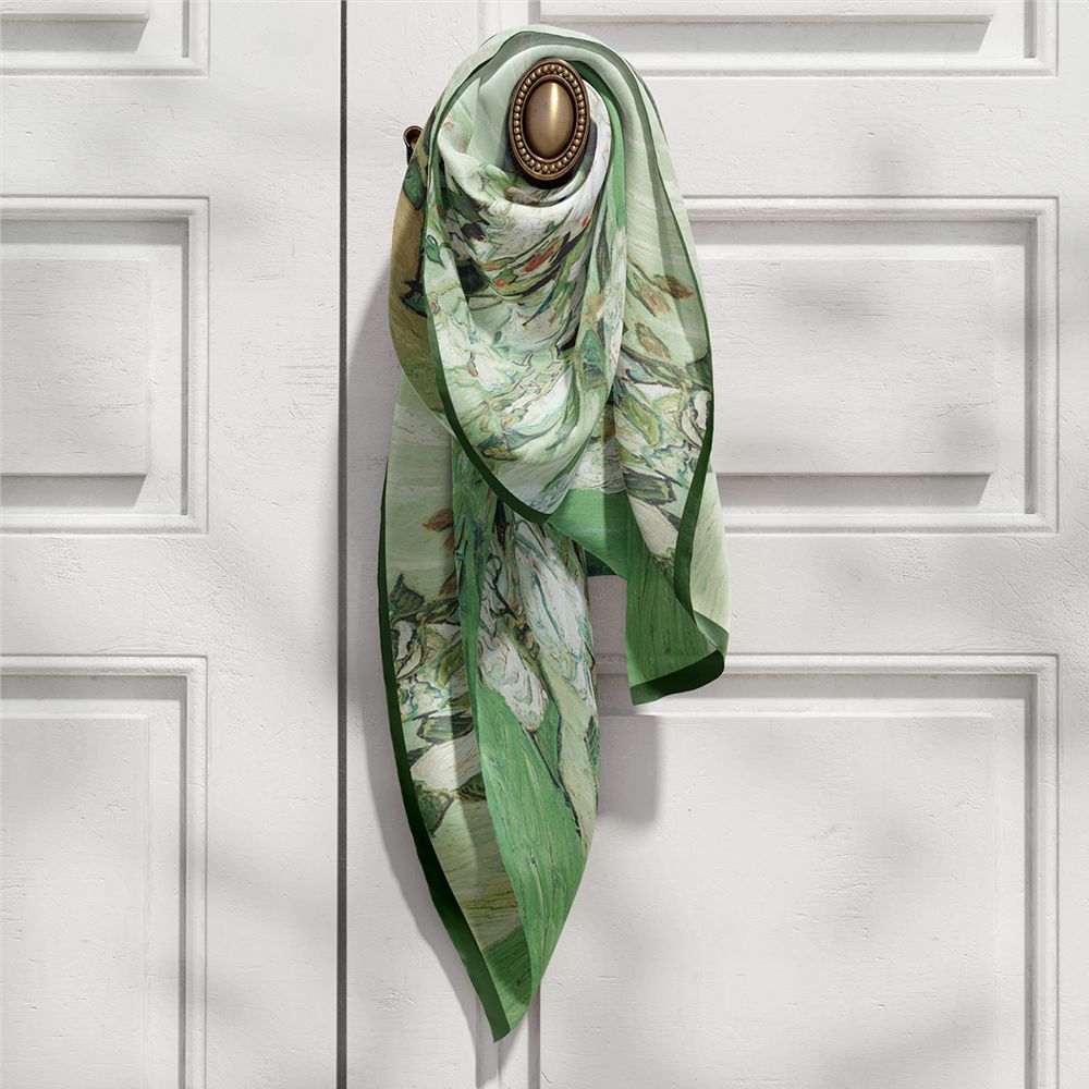 Van Gogh Inspired Long Scarf - 180cm x 70cm, Double-Layer Twill Polyester, Versatile Gift for All Seasons