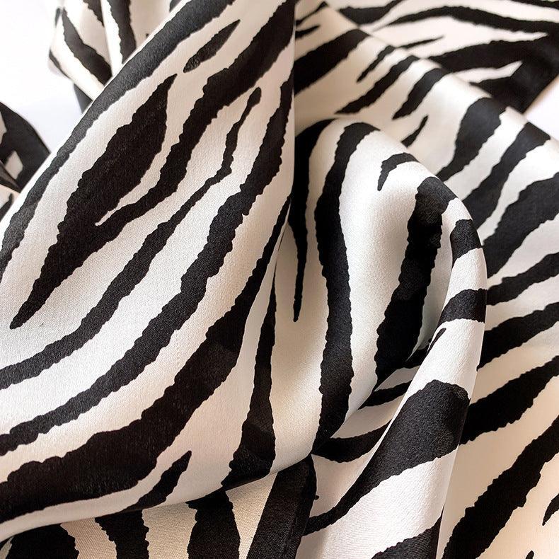 Zebra stripes 100% mulberry Silk Scarf/Silk head scarf/Silk hair scarf/Silk neck scarf/Mother&