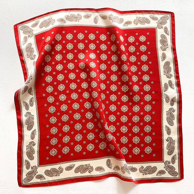 Bohemian gem green 100% mulberry Silk Scarf/Silk head scarf/Silk hair scarf/Silk neck scarf/Mother&