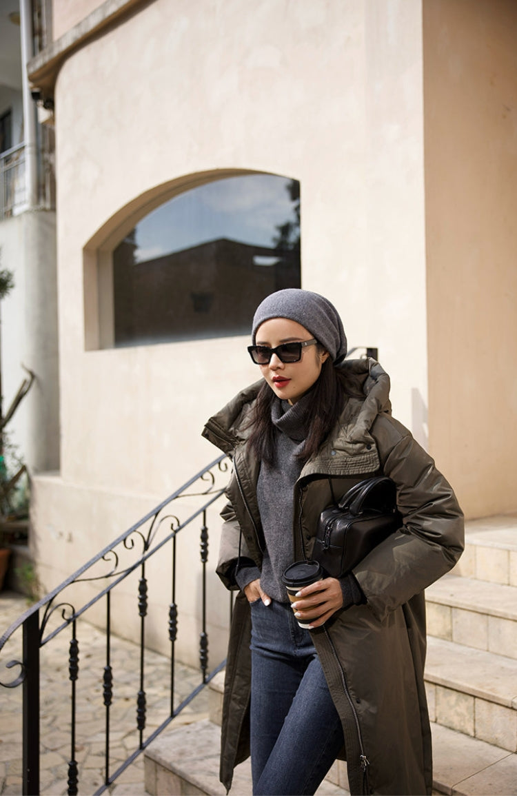 100% Pure Cashmere Knit Beanie – Soft Slouchy Everyday Hat