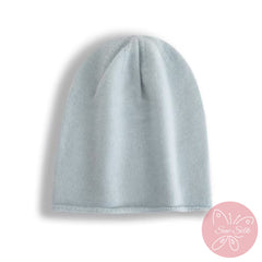 100% Pure Cashmere Knit Beanie – Soft Slouchy Everyday Hat