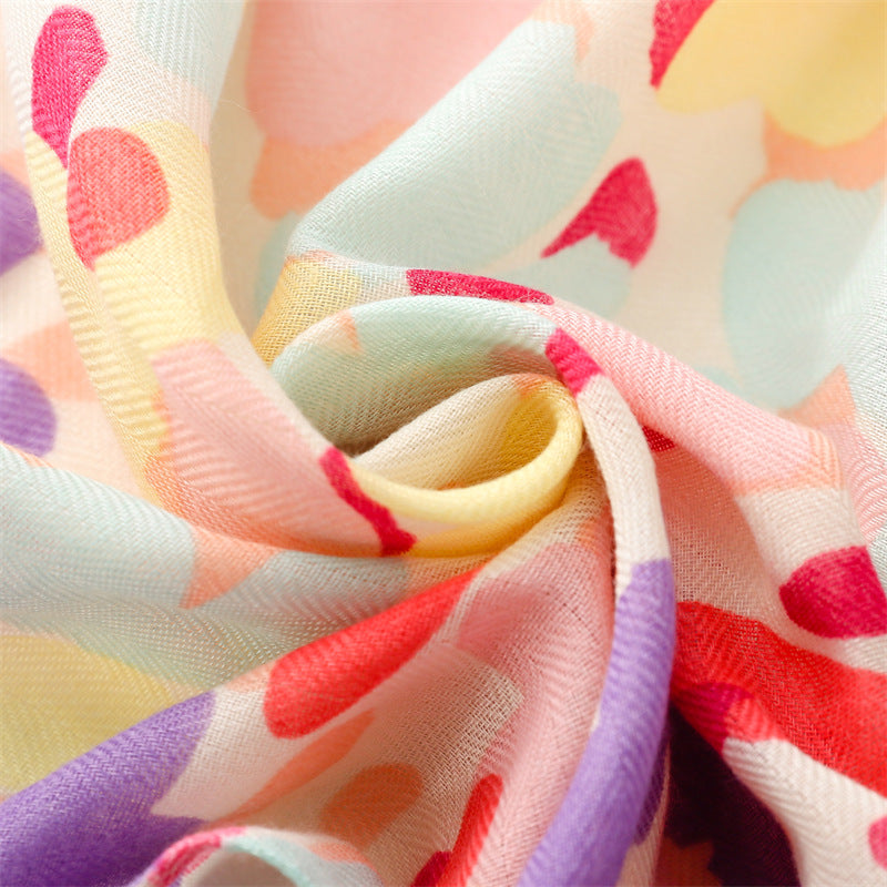 Cross-border soft cotton and linen feel scarf women&