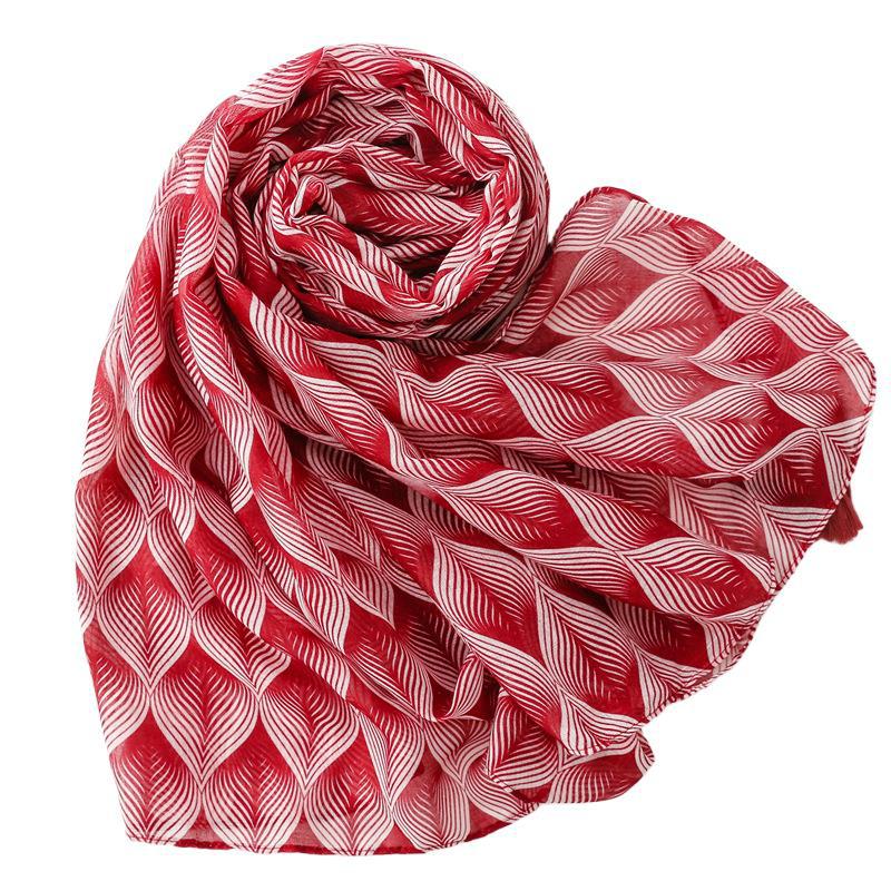 Plain scarf summer travel sunscreen scarf Hanfu accessories photo Bali yarn leaf plant shawl women