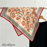 26'' Bright Paisley Mulberry Silk Scarf – Vibrant & Modern Square Silk Shawl for Women, Bold Paisley Pattern