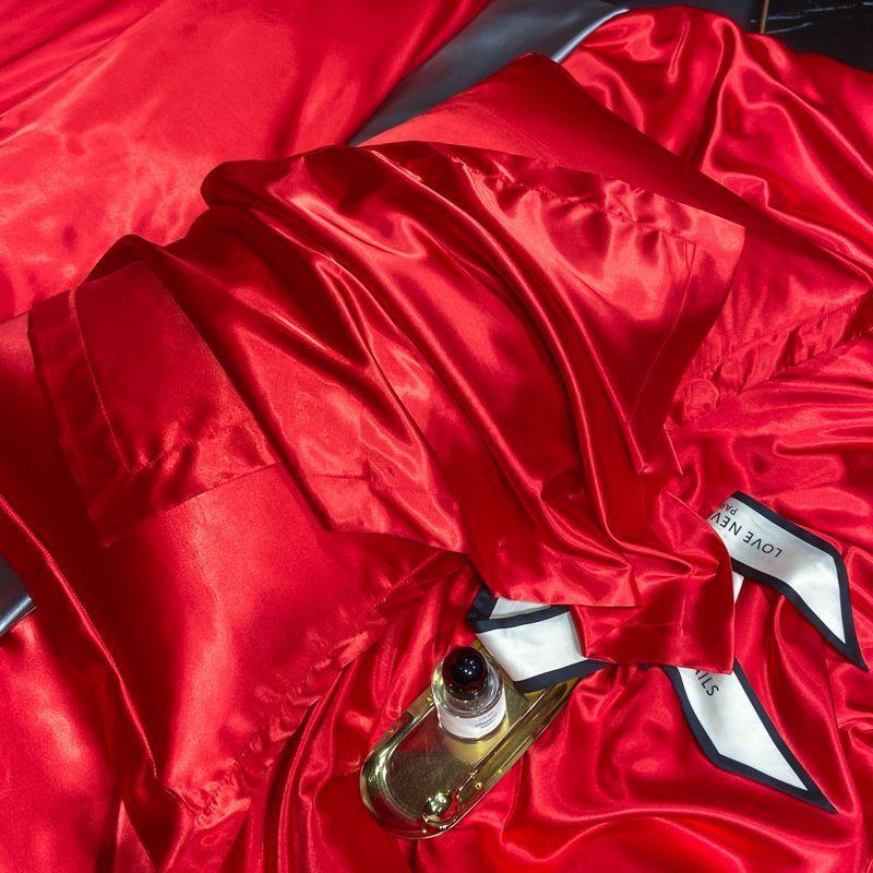 2 Pack Satin Pillow Covers for Hair and Skin/20x30 inches/Silky Pillow Cover with Envelope Closure/Handcrafted Silk Pillowcase/Gift For Her