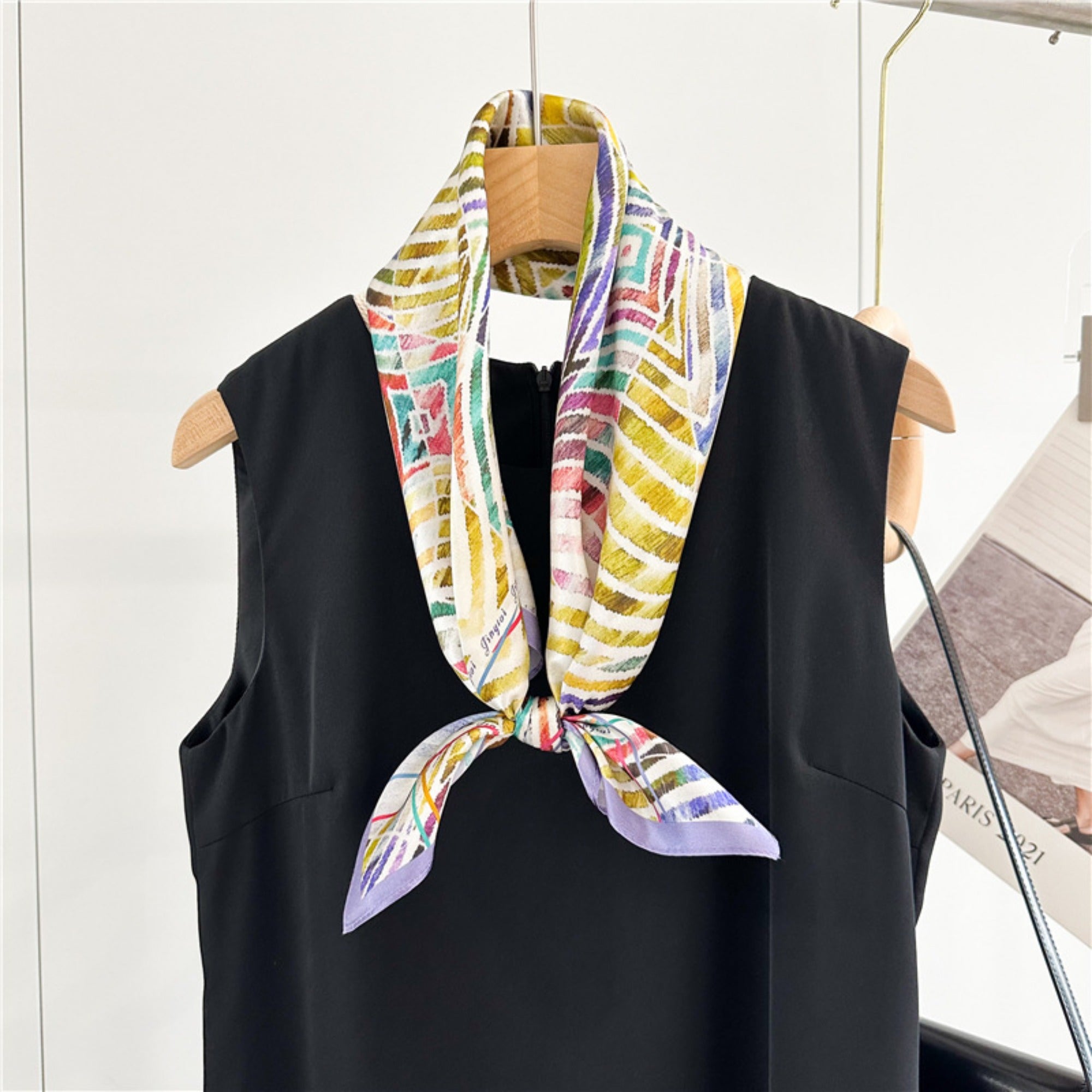 Color Splash 100% Mulberry Silk Scarf | 26&