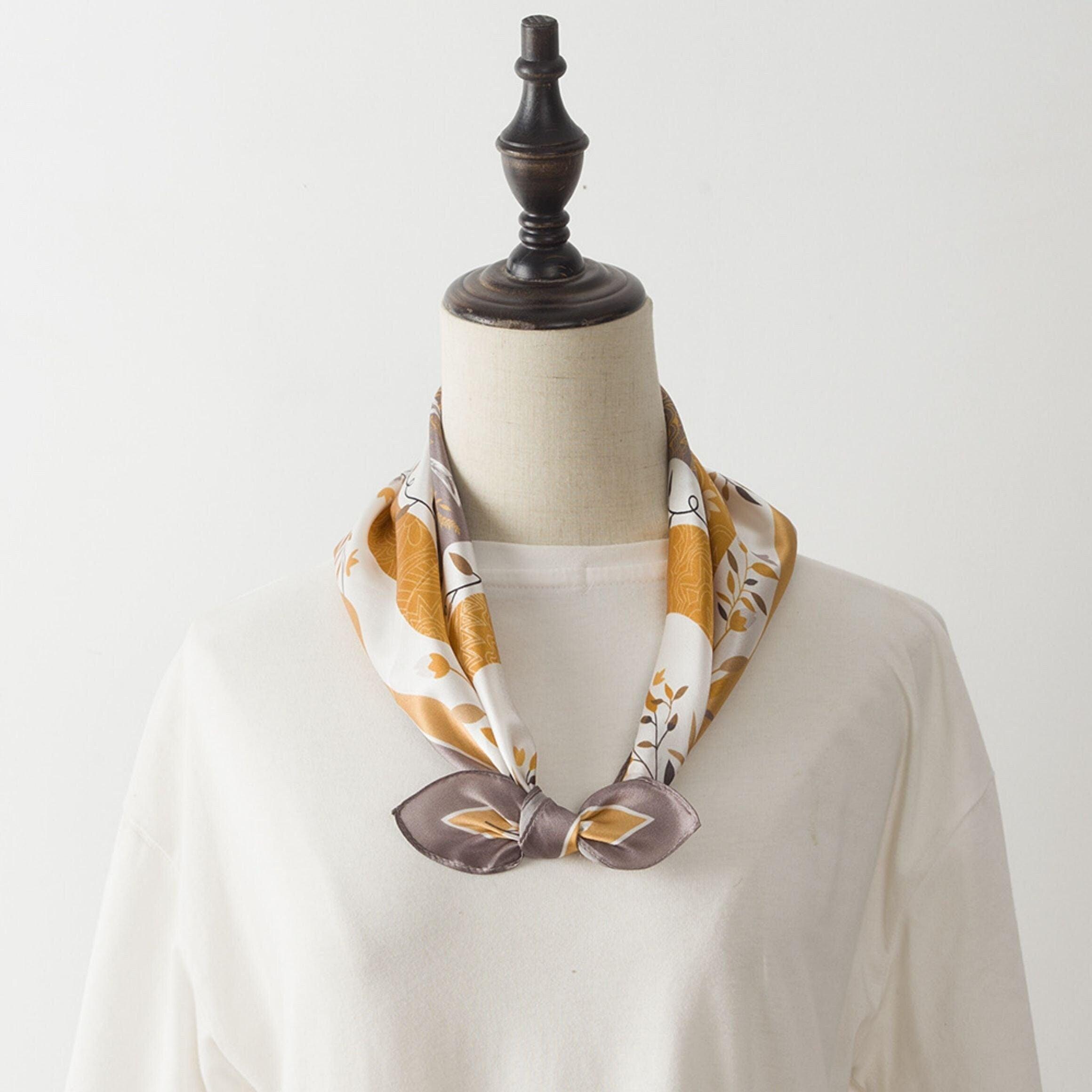 Elchdruck Schal aus 100 % Maulbeerseide/Kopftuch aus Seide/Haarschal aus Seide/Halstuch aus Seide/Muttertagsgeschenke/Taschenaccessoire/Geschenk für Sie