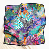 Zebra pattern 100% mulberry Silk Scarf/Silk head scarf/Silk hair scarf/Silk neck scarf/Mother's Day Gifts/Bag Accessory/Gift for her