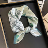 Hellgrüner Farbblock 100 % Maulbeerseidenschal/Seidenkopfschal/Seidenhaarschal/Seidenhalsschal/Taschenaccessoire/Geschenk für Sie