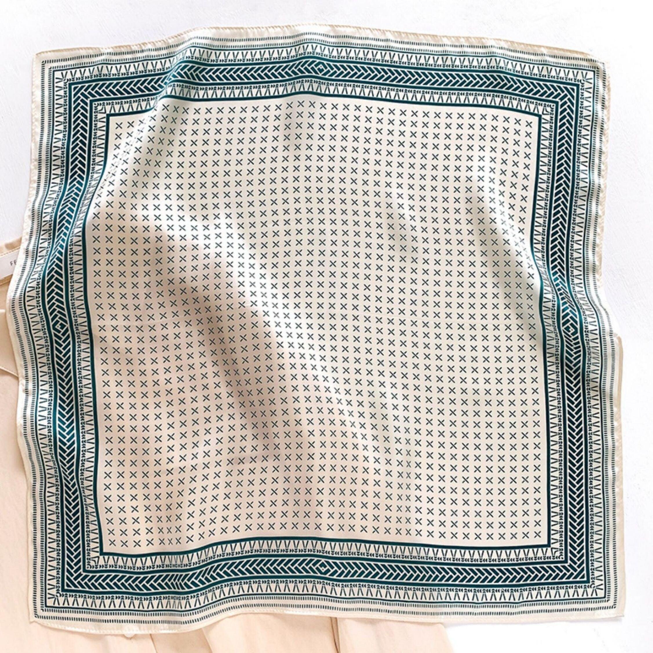 Schal aus 100 % Maulbeerseide/Kopftuch aus Seide/Haarschal aus Seide/Halstuch aus Seide/Muttertagsgeschenke/Taschenaccessoire/Geschenk für Sie/Für den Frühling