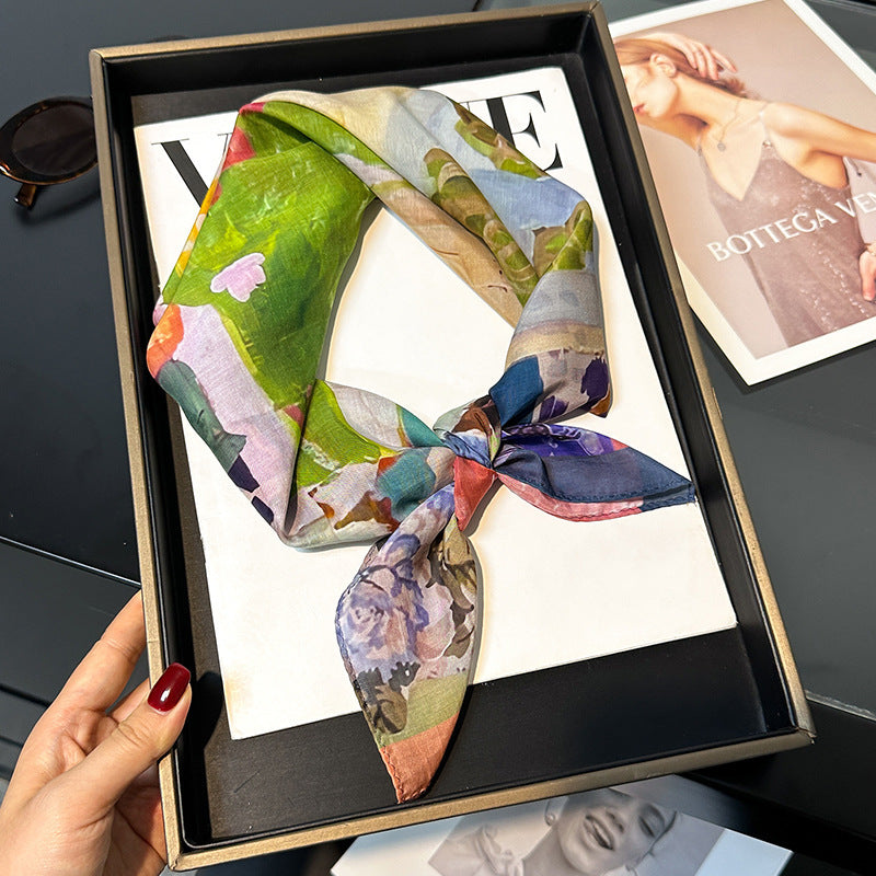 Atelier Still Life Silk Cotton Scarf 70cm – Art-Inspired Giftable Scarf