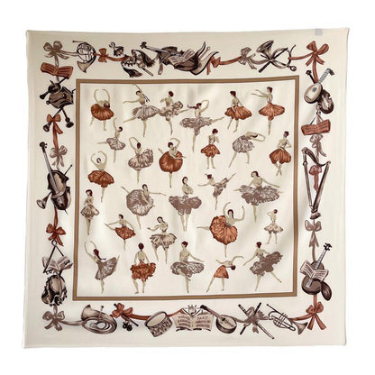 Weißer eleganter großer quadratischer Schal/Seidentwill-Satin/9090 cm/Seidenschal/Seidenbandana/Großer Satinschal/Geschenk für Sie/Muttertagsgeschenke