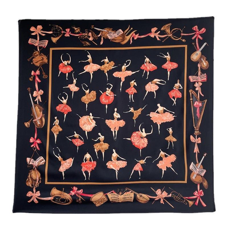 Weißer eleganter großer quadratischer Schal/Seidentwill-Satin/9090 cm/Seidenschal/Seidenbandana/Großer Satinschal/Geschenk für Sie/Muttertagsgeschenke