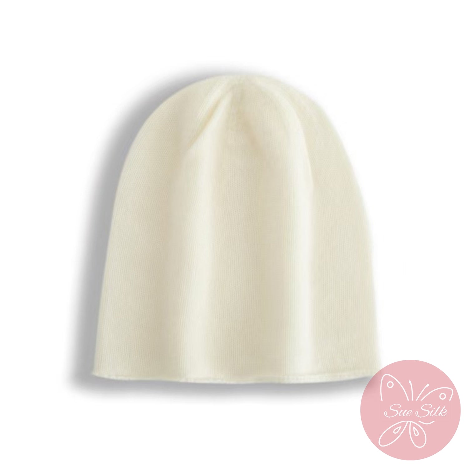 100% Pure Cashmere Knit Beanie – Soft Slouchy Everyday Hat