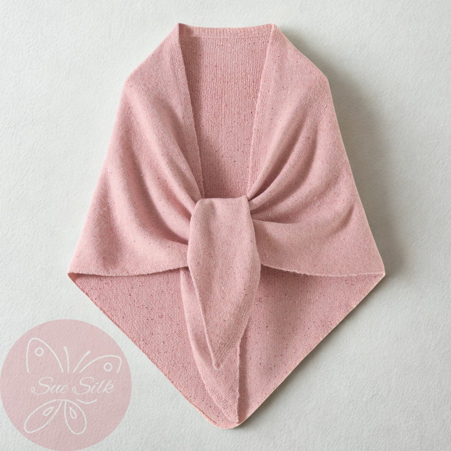 Sparkle Wool Triangle Shawl 73×193cm – 100% Lambswool Winter Wrap