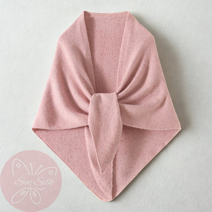 Sparkle Wool Triangle Shawl 73×193cm – 100% Lambswool Winter Wrap