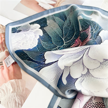 Caramel Paisley – 100% Silk Crepe de Chine Scarf 90cm