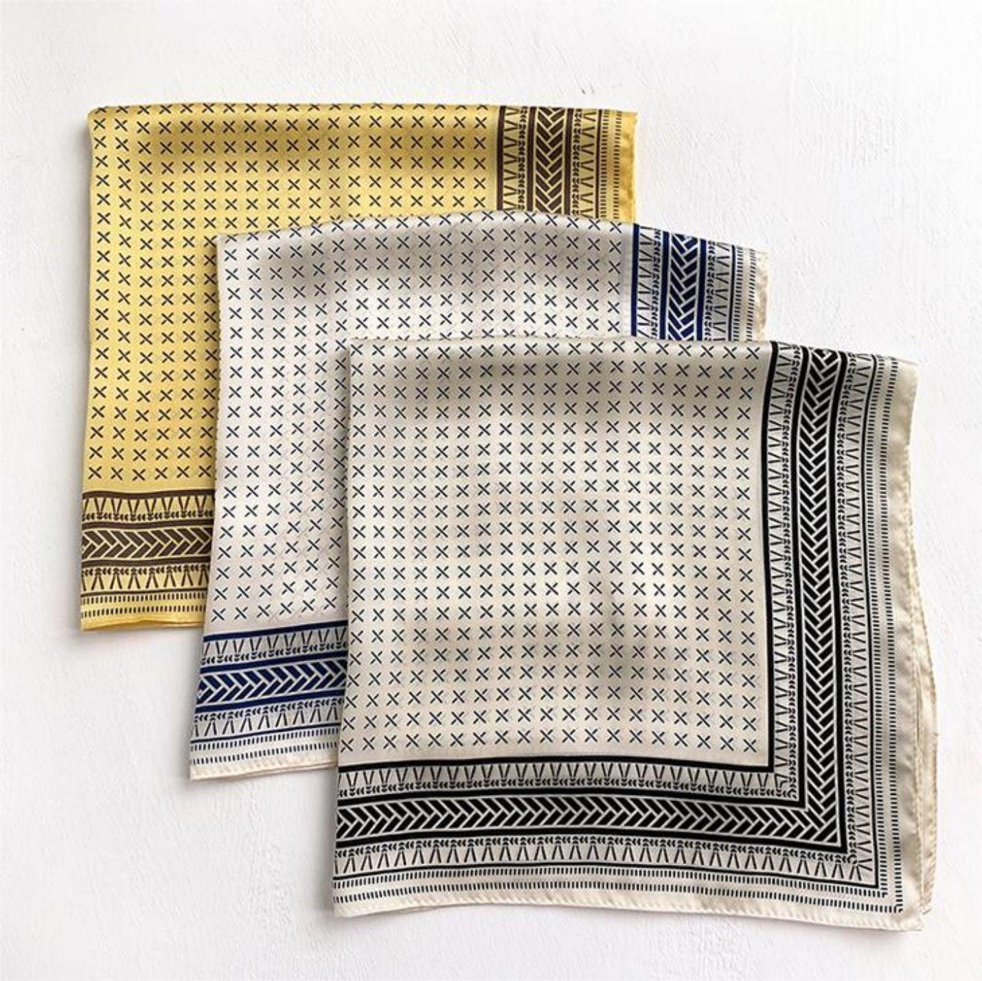 Schal aus 100 % Maulbeerseide im Vintage-Stil/Kopftuch aus Seide/Haarschal aus Seide/Halstuch aus Seide/Muttertagsgeschenke/Taschenaccessoire/Geschenk für Sie