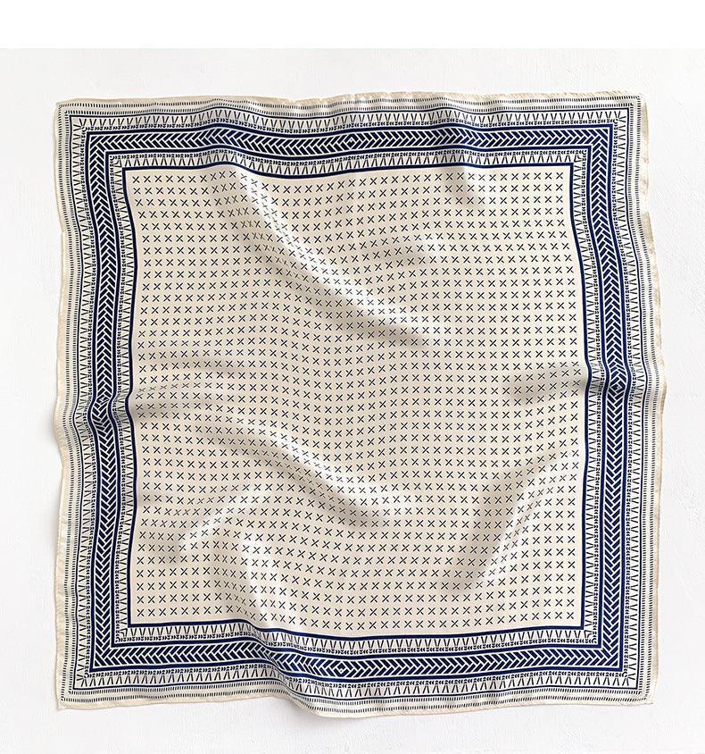 Schal aus 100 % Maulbeerseide im Vintage-Stil/Kopftuch aus Seide/Haarschal aus Seide/Halstuch aus Seide/Muttertagsgeschenke/Taschenaccessoire/Geschenk für Sie