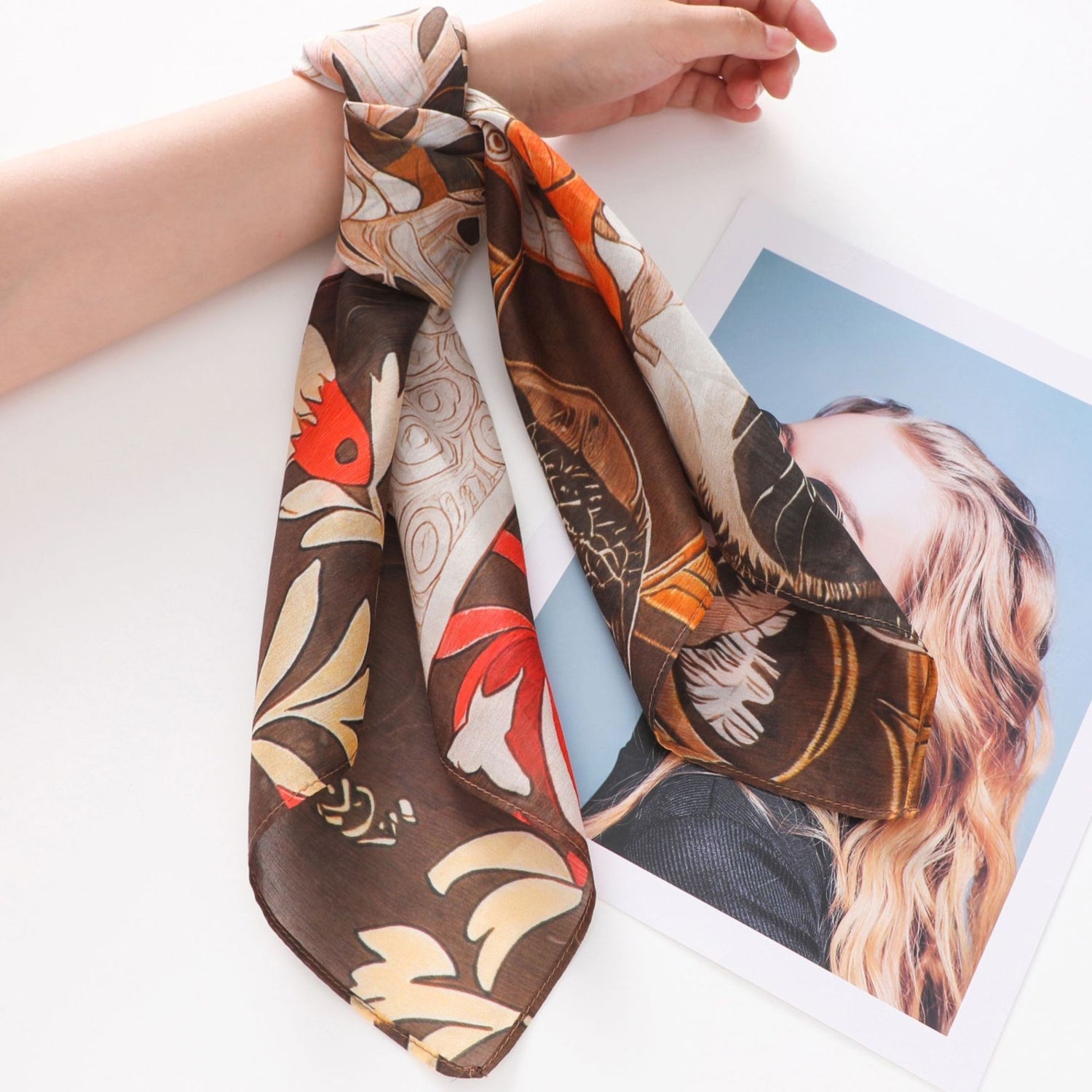 Artisan Palette Silk Cotton Scarf 70cm – Painterly Giftable Scarf for Summer