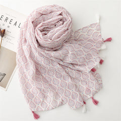 scarf women's spring and summer Korean version of fruit strawberry scarf women's yarn scarf travel with beach towel printing sunscreen shawl