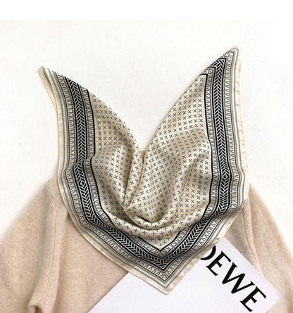 Schal aus 100 % Maulbeerseide im Vintage-Stil/Kopftuch aus Seide/Haarschal aus Seide/Halstuch aus Seide/Muttertagsgeschenke/Taschenaccessoire/Geschenk für Sie