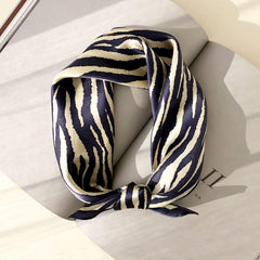 Zebra stripes 100% mulberry Silk Scarf/Silk head scarf/Silk hair scarf/Silk neck scarf/Mother's Day Gifts/Bag Accessory/Gift for her