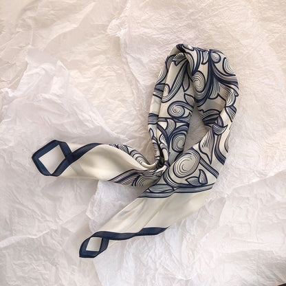 Vintage Boho Prints 100% mulberry Silk Scarf/Silk head scarf/Silk hair scarf/Silk neck scarf/Silk bandana/Bag Accessory/Gift for her